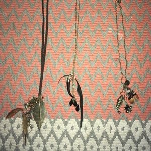 ✨BOGO✨ Hippie boho feather necklace set